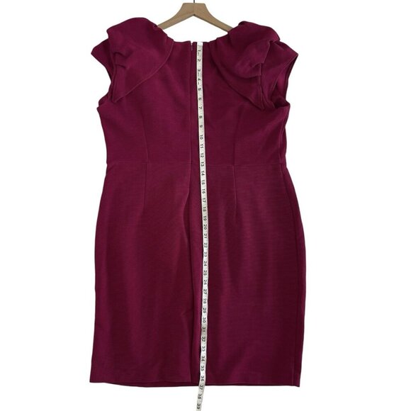 ASOS Curve Dress Size 18 Burgundy Red Holiday Modest Office Career Business Chic - Picture 15 of 16